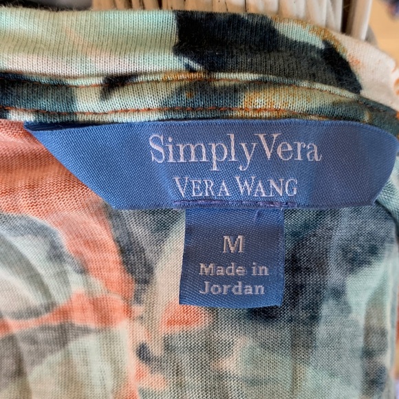 Simply Vera by Vera Wang - Orange Floral Sleeveless Top - Picture 4 of 4